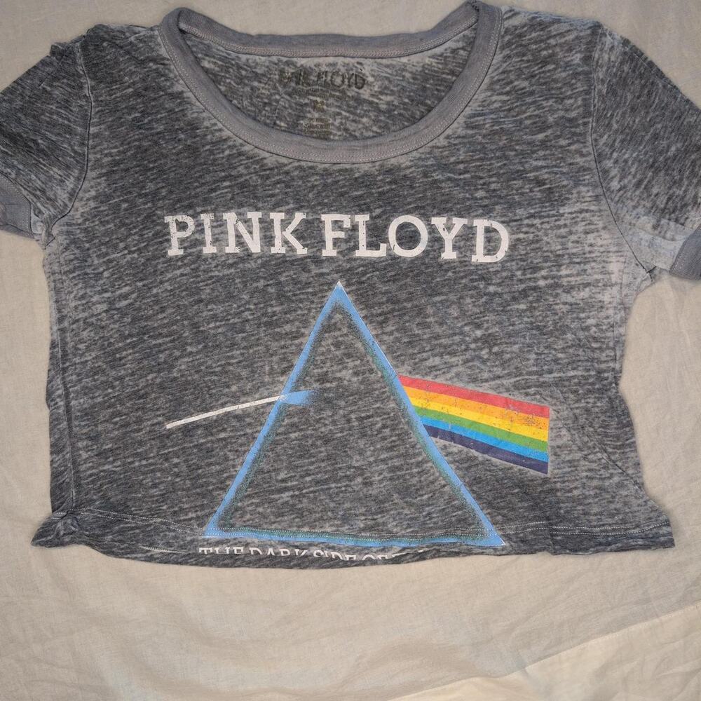 Pink floyd sheer crop top